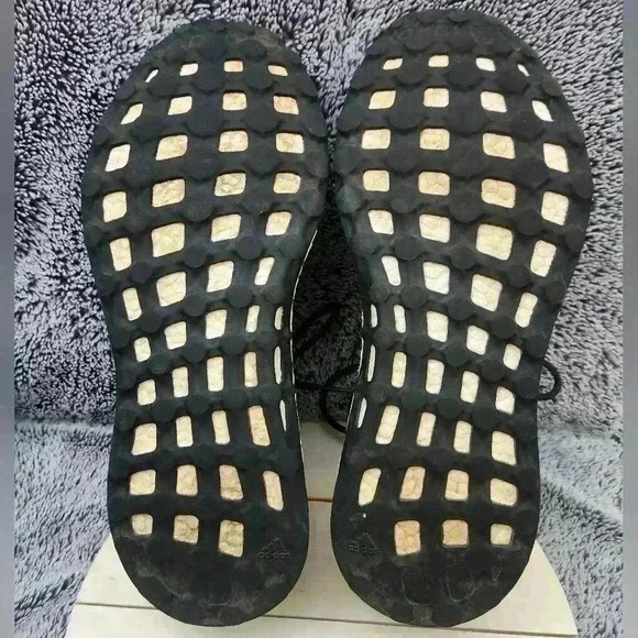 Adidas Pureboost Core Black Dark Solid Grey Sneakers Shoes Men Size 13 CP9326 - Picture 8 of 9